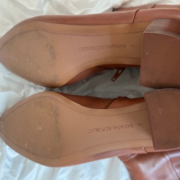 Benana Republic Brown Leader Knee Boots - Womens 7 - Picture 4 of 7